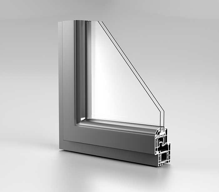 aluminium double glazed window frame