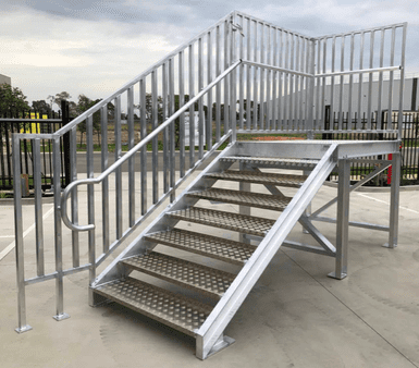 aluminium staircase for commercial use